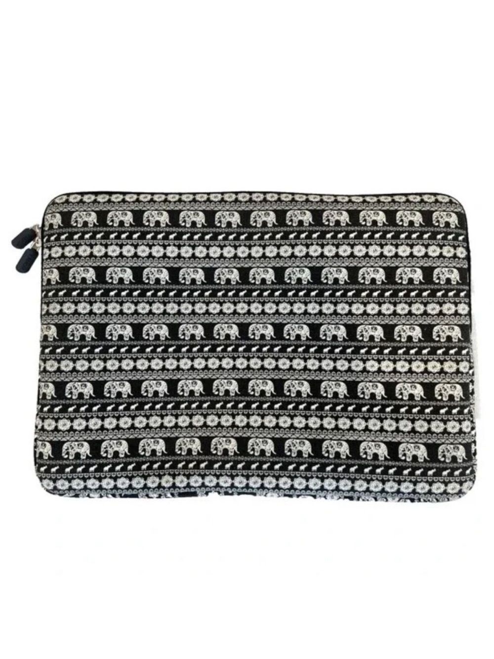 KAMOR Laptop Sleeve & Essential Wallet Case African Indian Elephant Design Zip